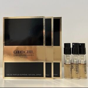 3 x Carolina Herrera Good Girl Supreme Eau De Parfum EDP Spray Sample 1.5 ml ea